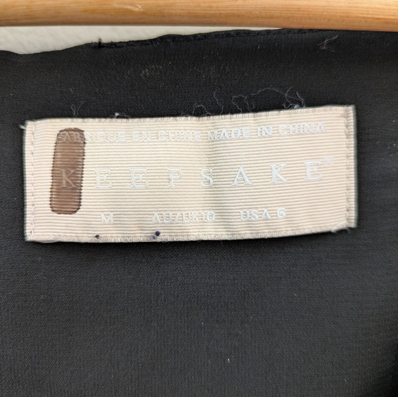 Keepsake Own It Black Satin Gown Size M - Picture 6 of 10